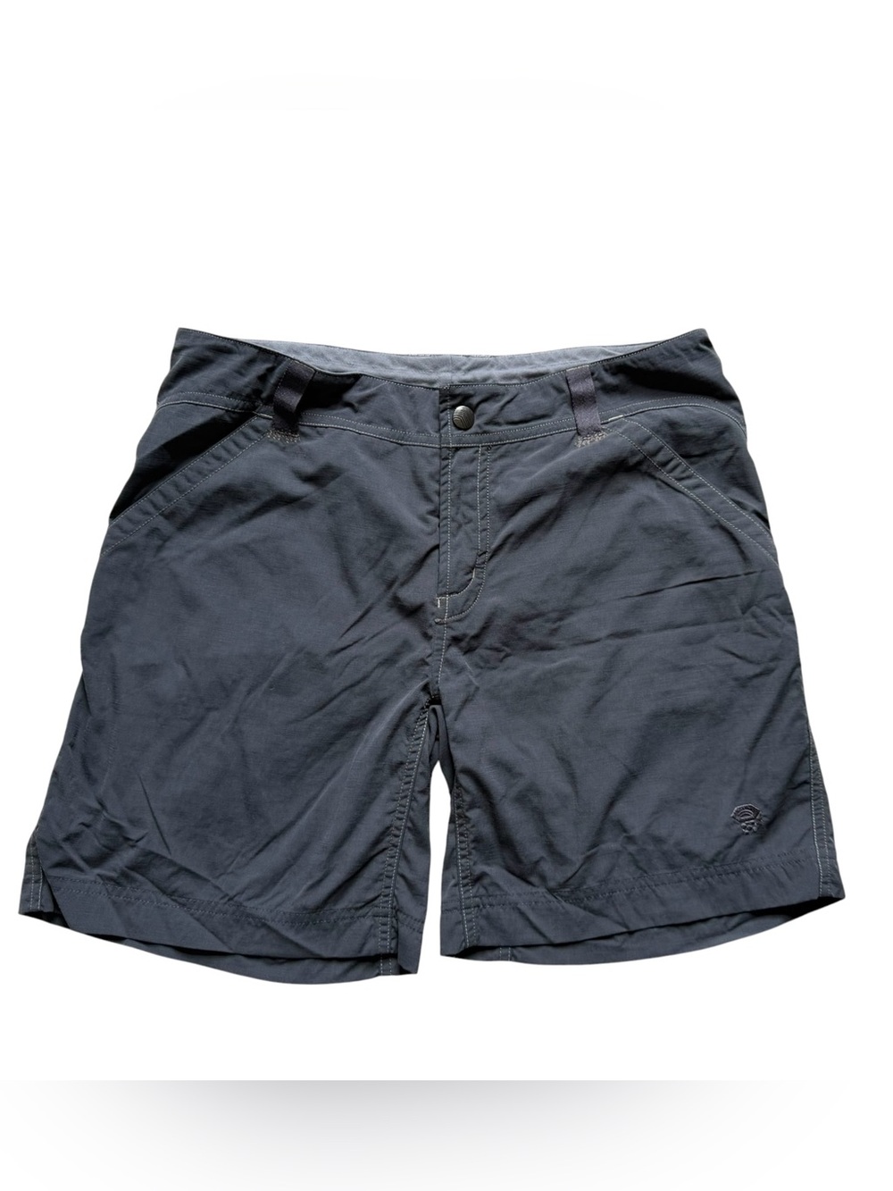 Mountain Hardwear Women’s Nylon Hiking Shorts 7” Size 8 Gray Mid Rise Outdoor